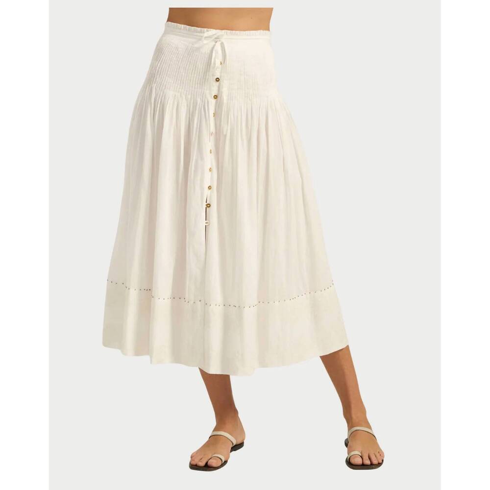 NEW ILIO NEMA diana skirt in white voile